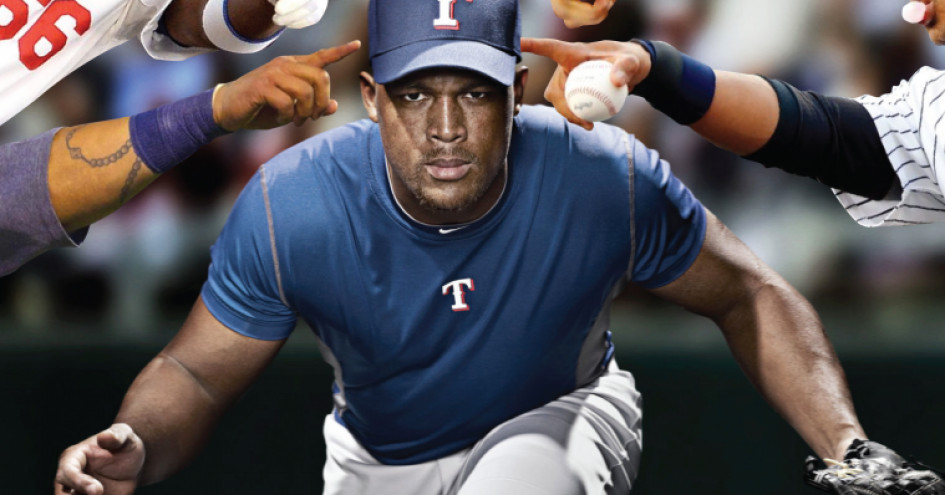 WATCH THE HAIR! Miguel Cabrera ruffles Adrian Beltre's feathers