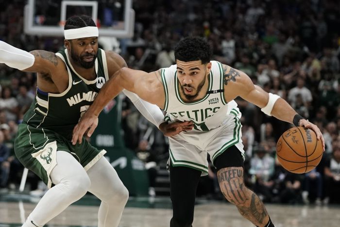 "2022 Playoffs" Tatum 46 distractions, Celtics win